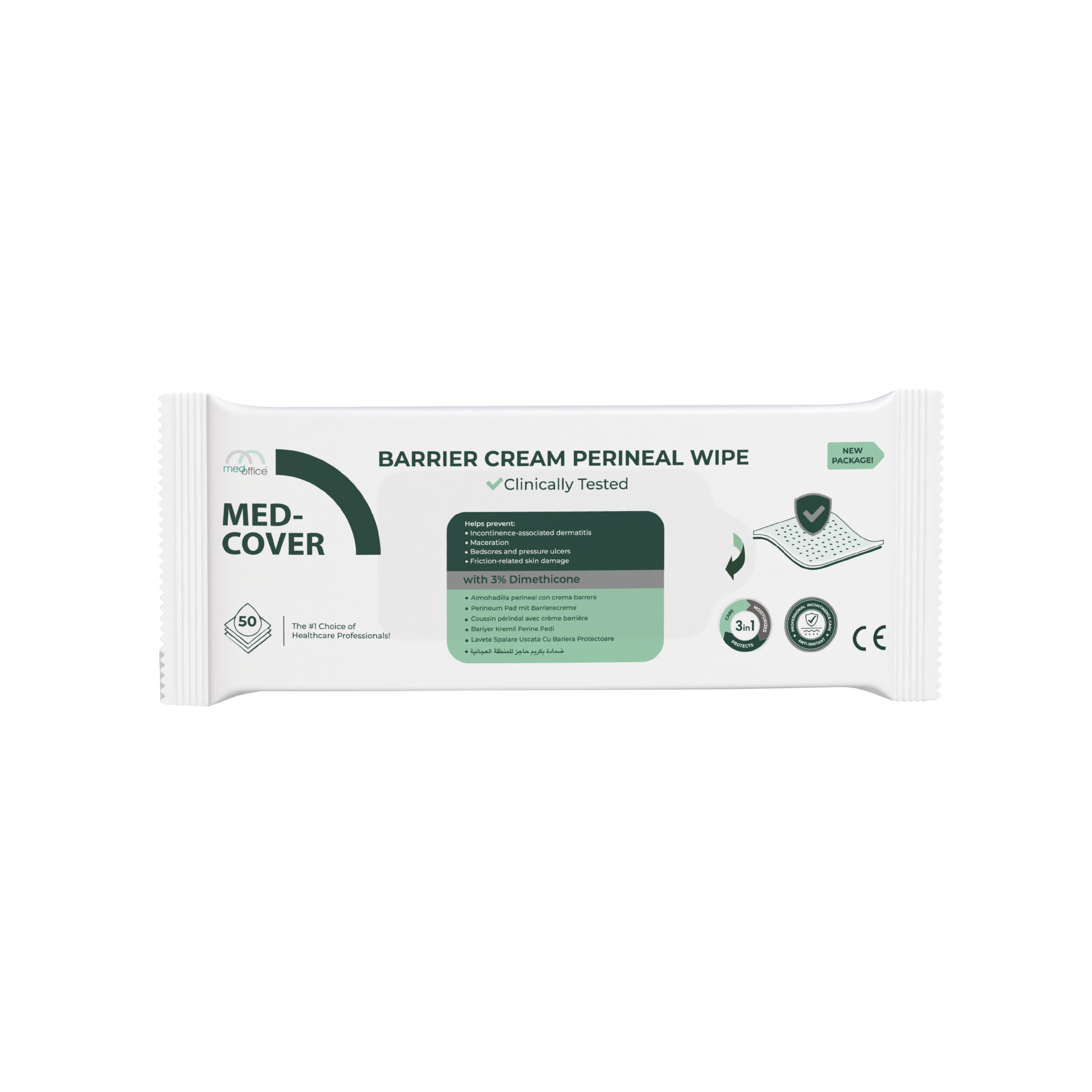 MED-COVER Dammpad mit Barrierecreme zur Inkontinenzpflege