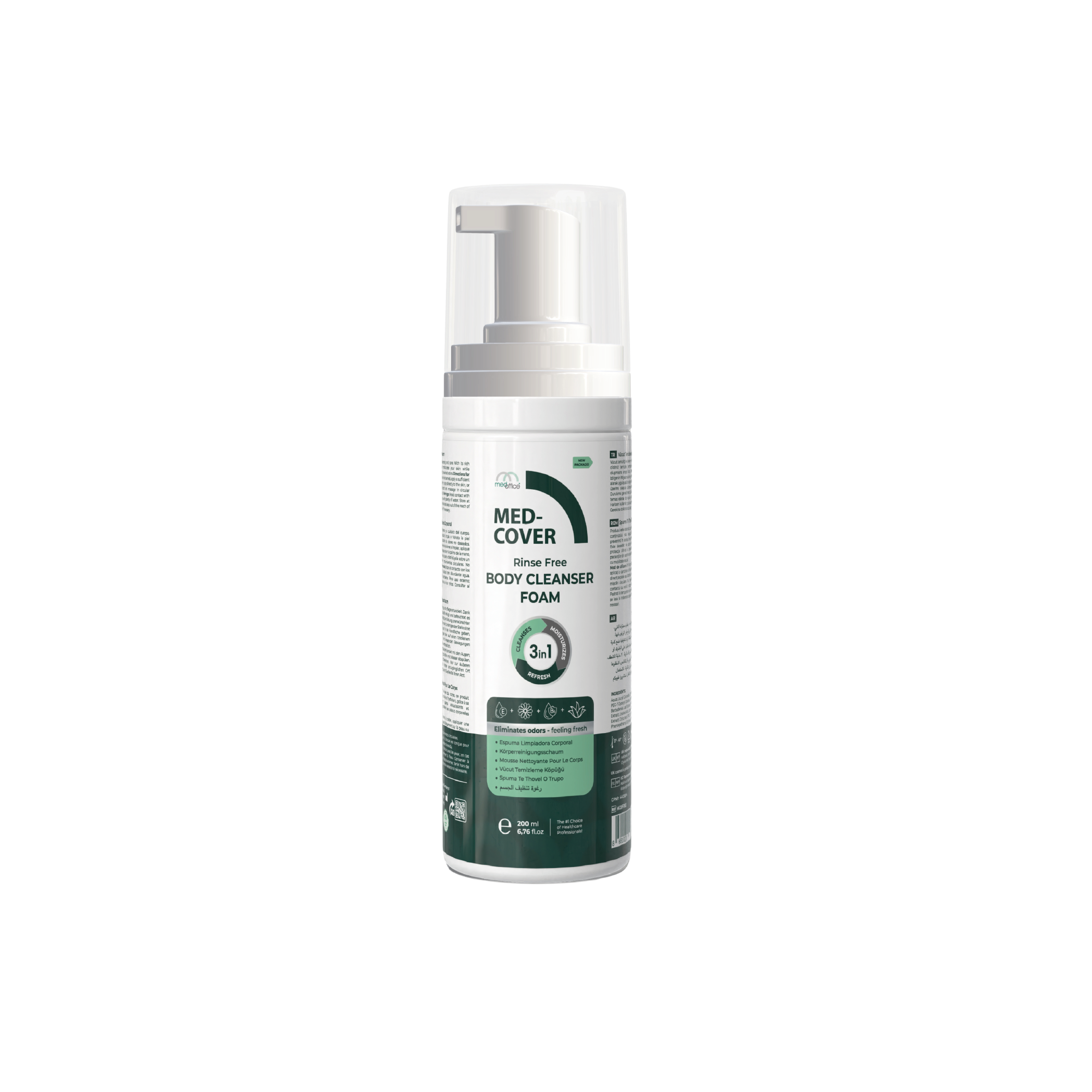 MED-COVER Körperreinigungsschaum 200 ml ohne Abspülen