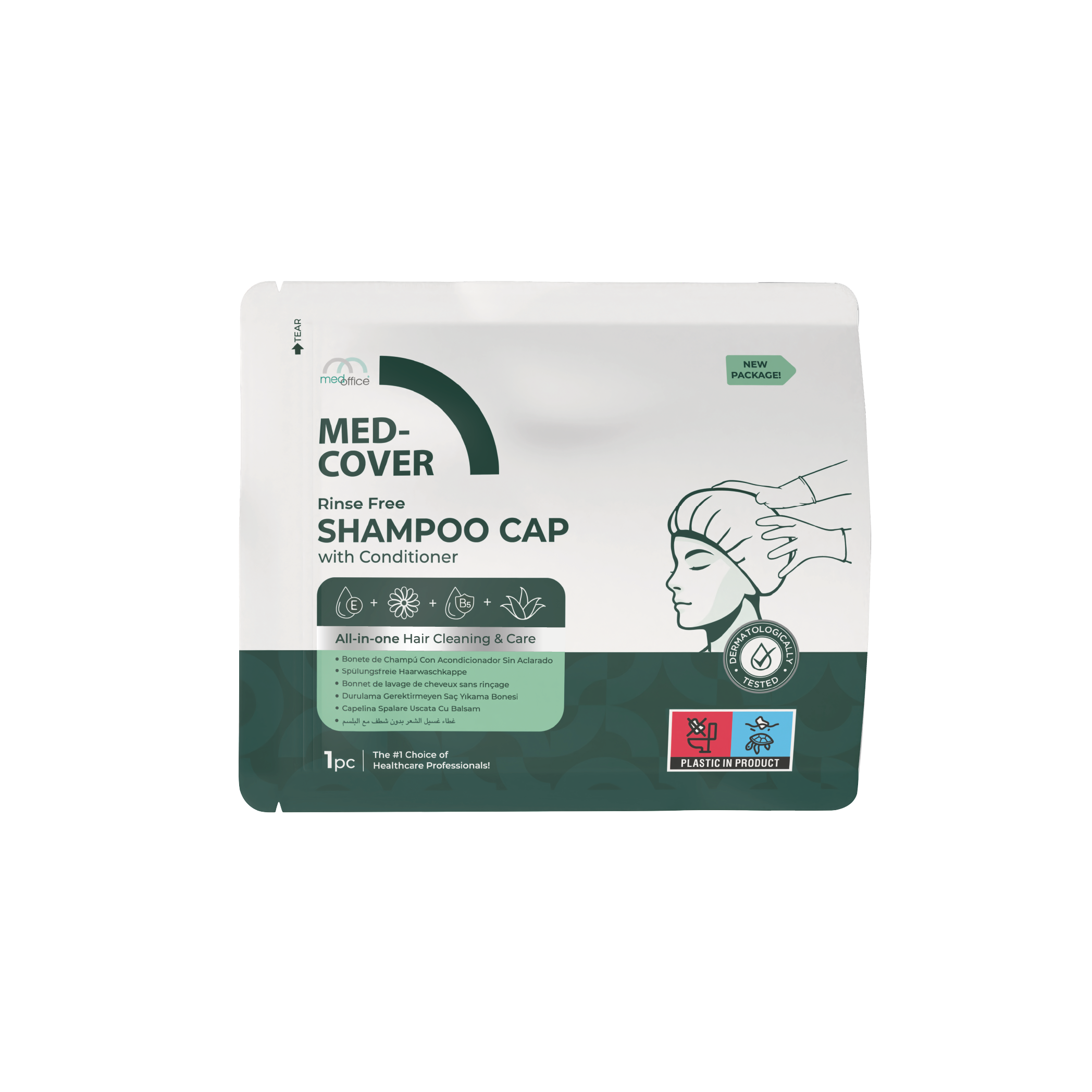 MED-COVER Shampoo-Haube für die Haarwäsche ohne Wasser